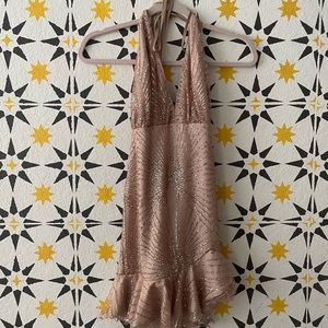 Hello molly pink/rose gold dress